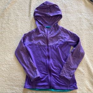 Girls L, Layer 8 Zip Up Fleece Hoodie
